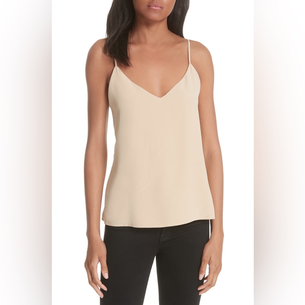 L'AGENCE Jane Silk Tank in Ivory